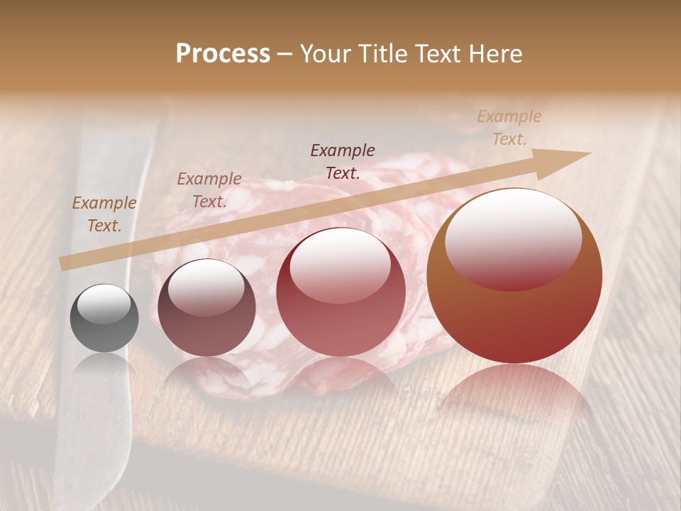 A Piece Of Raw Meat On A Cutting Board With A Knife PowerPoint Template