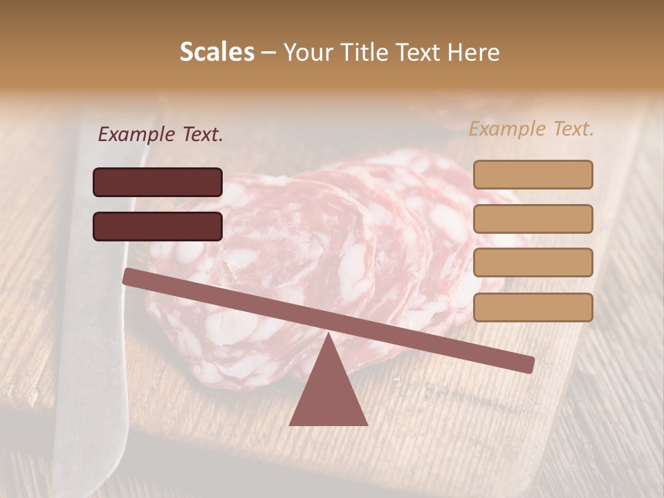 A Piece Of Raw Meat On A Cutting Board With A Knife PowerPoint Template