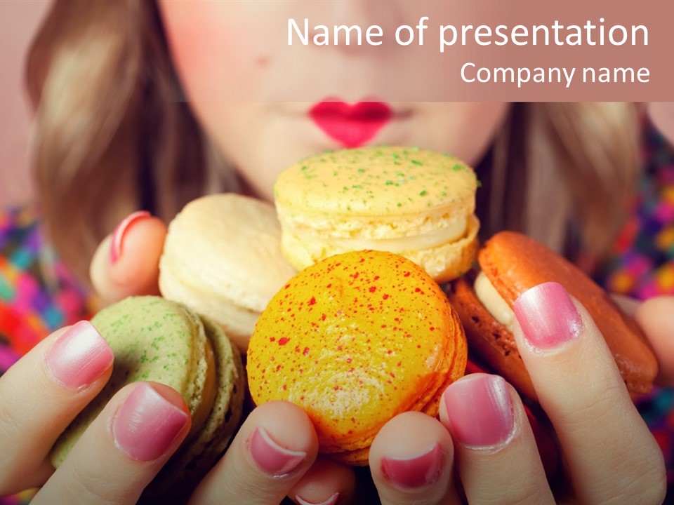 Girl Pleasure Cookie PowerPoint Template