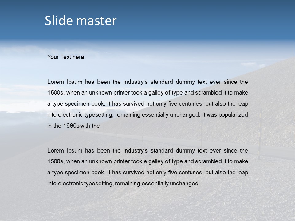 Road Vacation Pass PowerPoint Template