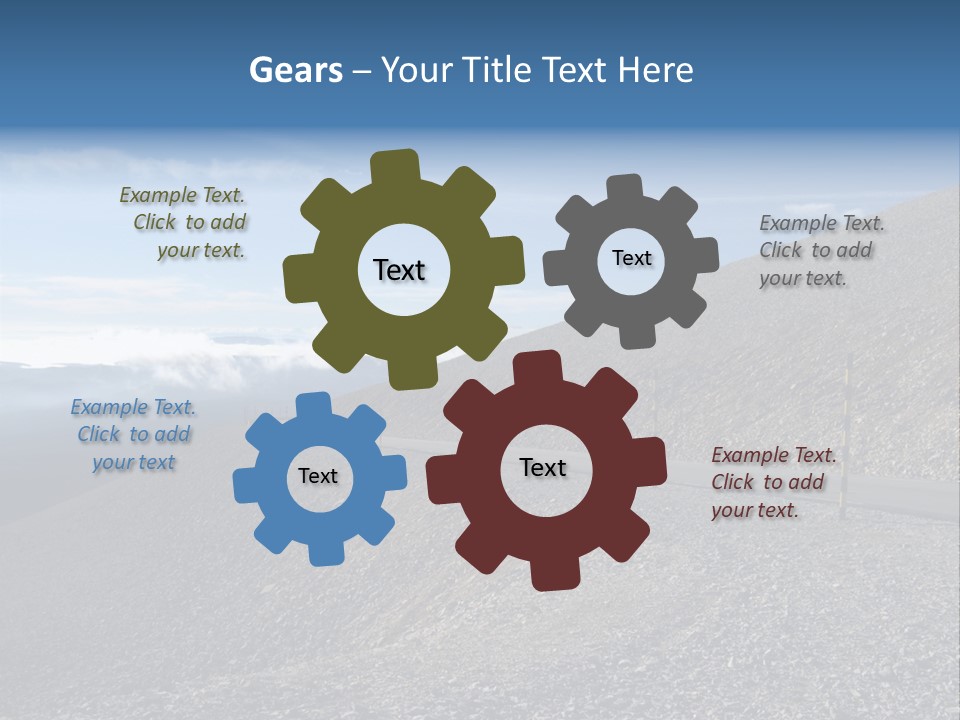 Road Vacation Pass PowerPoint Template