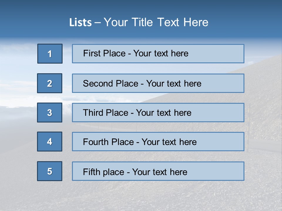 Road Vacation Pass PowerPoint Template