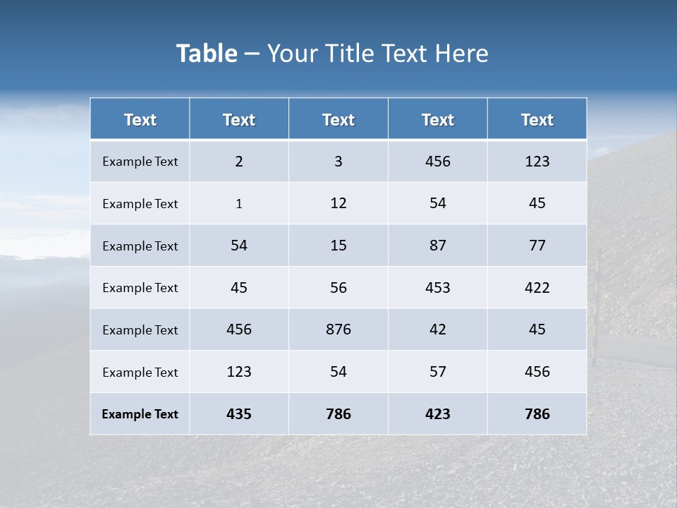 Road Vacation Pass PowerPoint Template