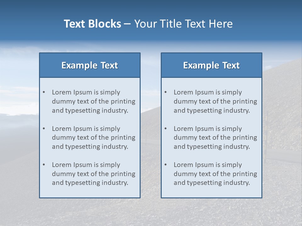 Road Vacation Pass PowerPoint Template