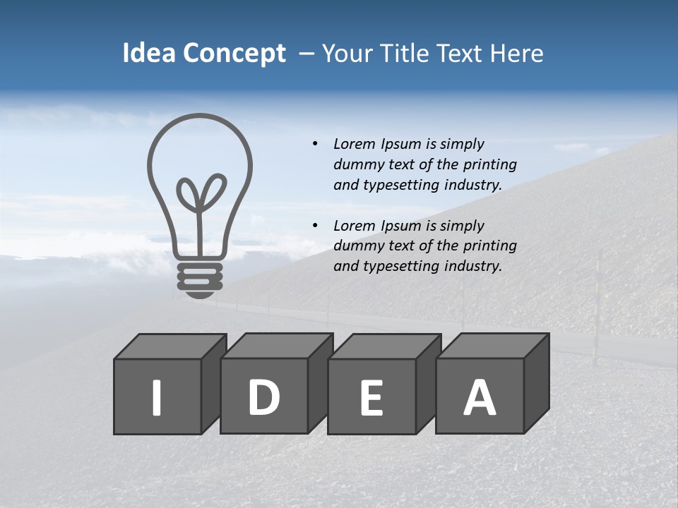 Road Vacation Pass PowerPoint Template