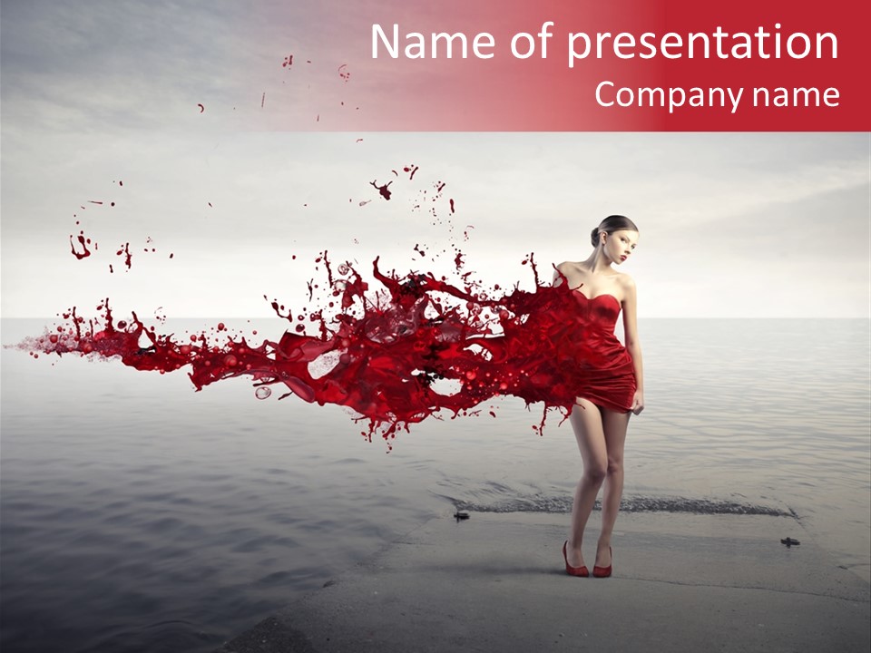 Wharf Travel Artistic PowerPoint Template