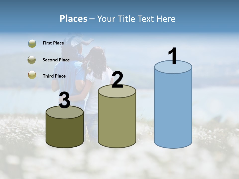 Field Laughing Woman PowerPoint Template