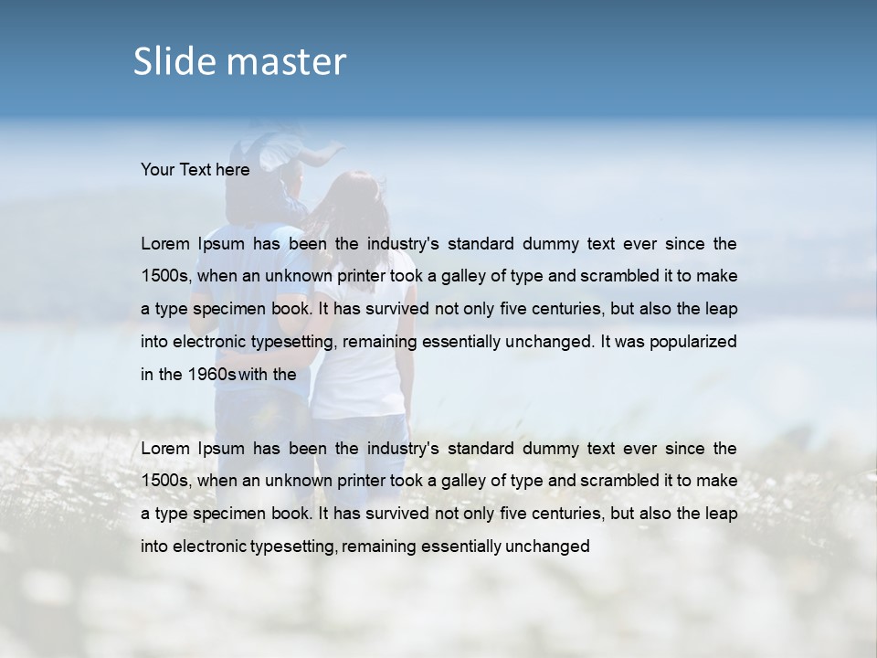 Field Laughing Woman PowerPoint Template