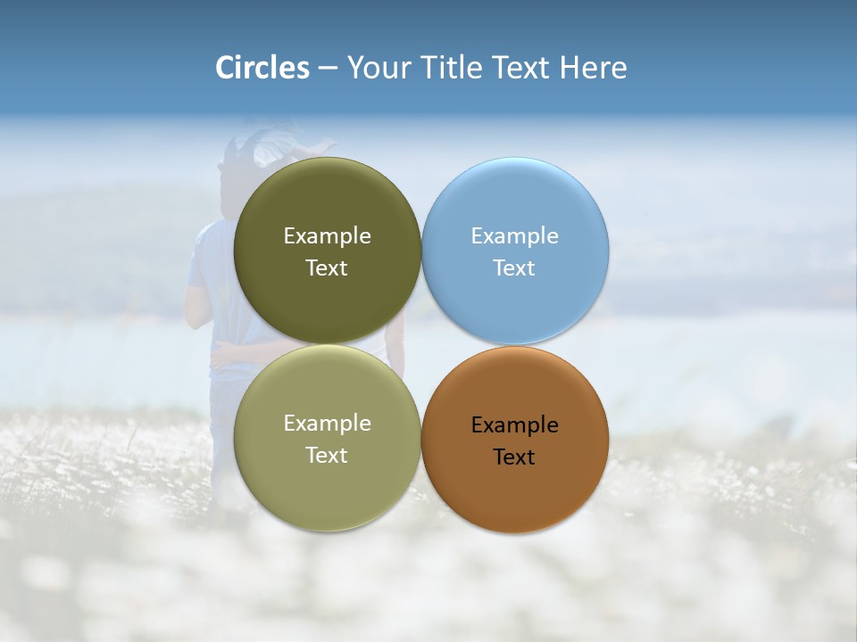 Field Laughing Woman PowerPoint Template