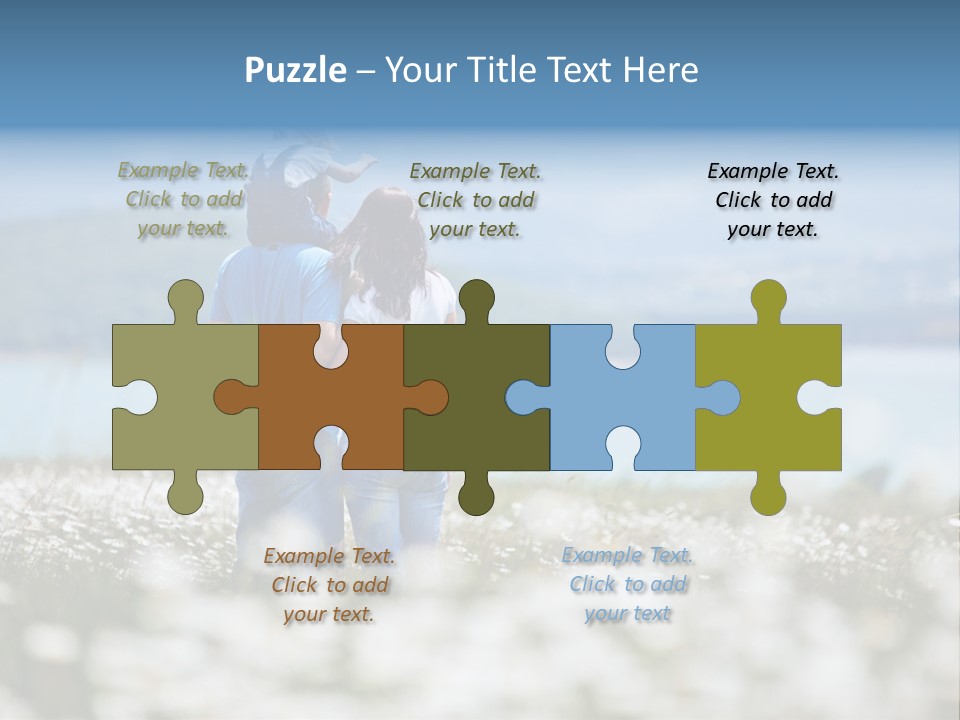 Field Laughing Woman PowerPoint Template