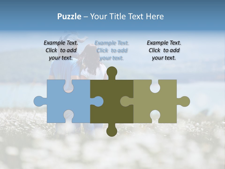 Field Laughing Woman PowerPoint Template