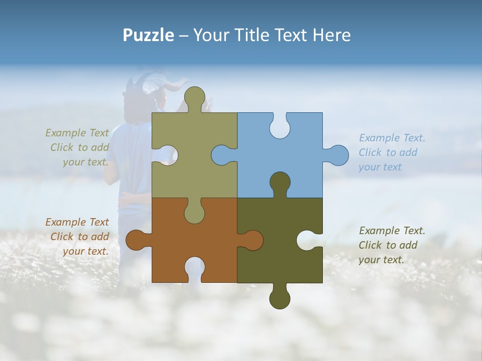 Field Laughing Woman PowerPoint Template