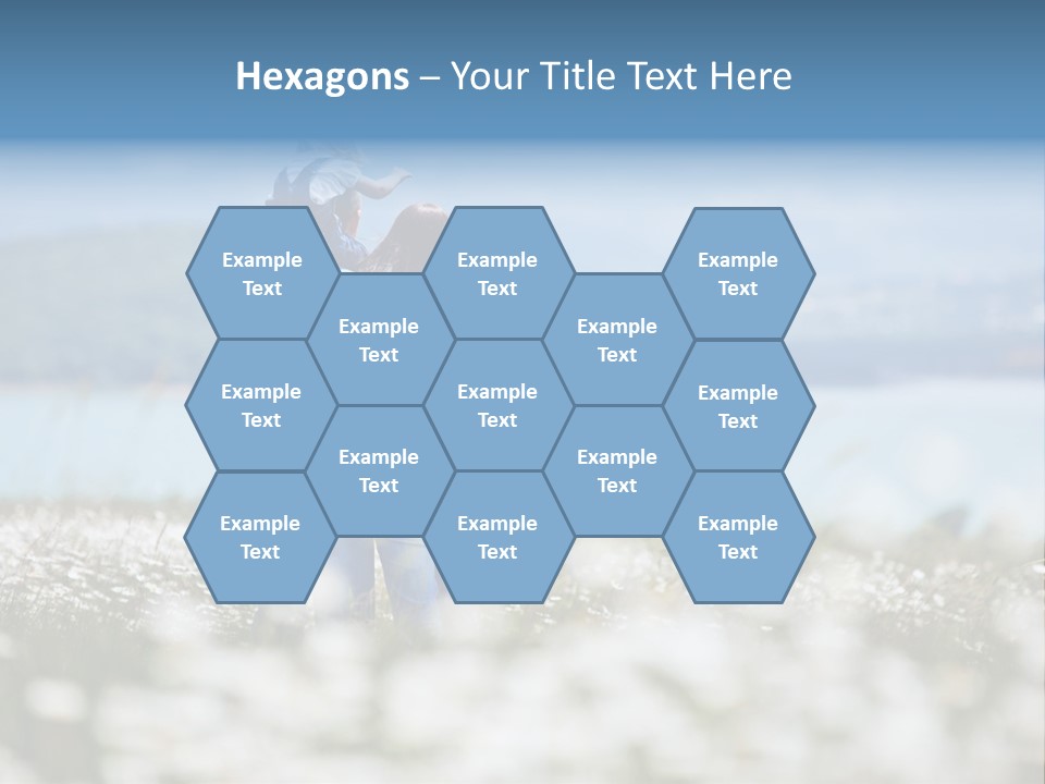 Field Laughing Woman PowerPoint Template