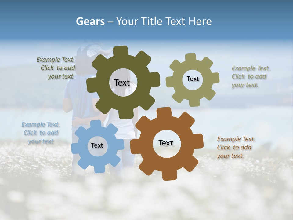 Field Laughing Woman PowerPoint Template