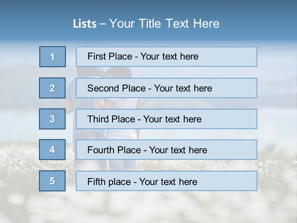 Field Laughing Woman PowerPoint Template