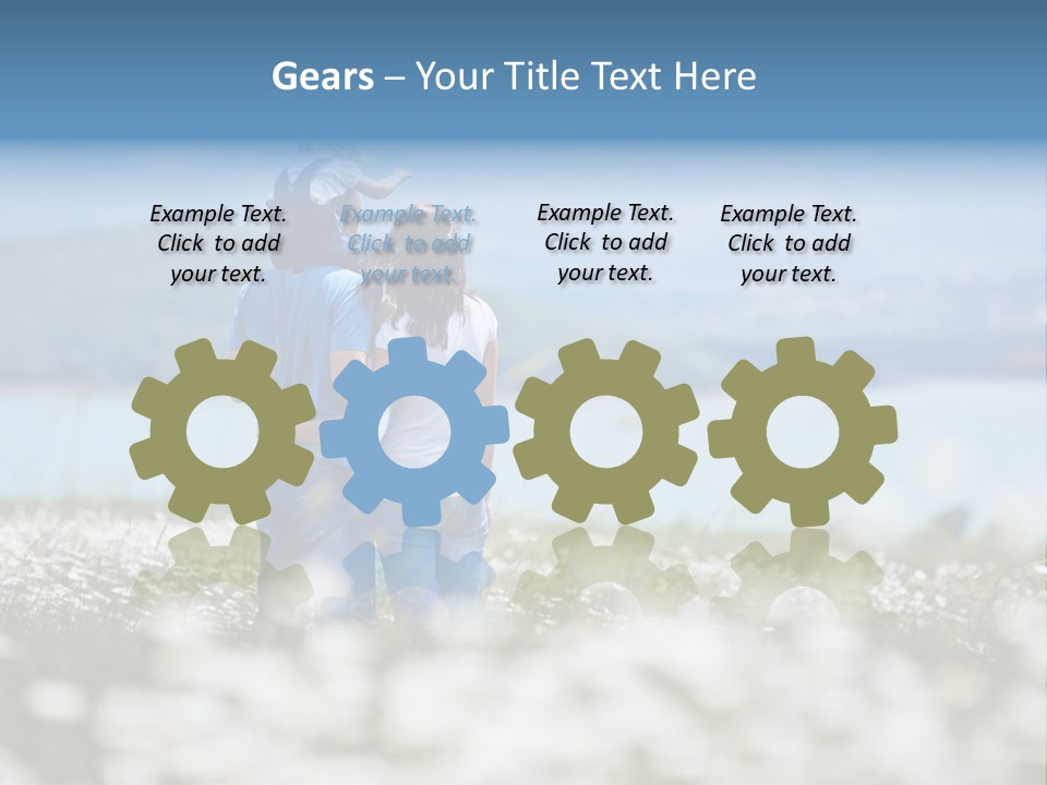 Field Laughing Woman PowerPoint Template