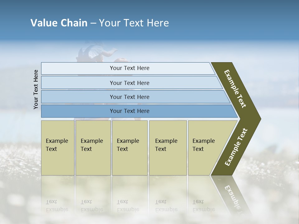 Field Laughing Woman PowerPoint Template