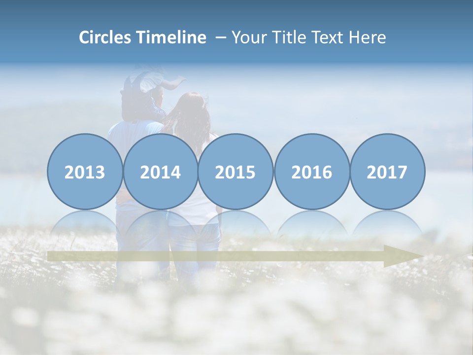 Field Laughing Woman PowerPoint Template