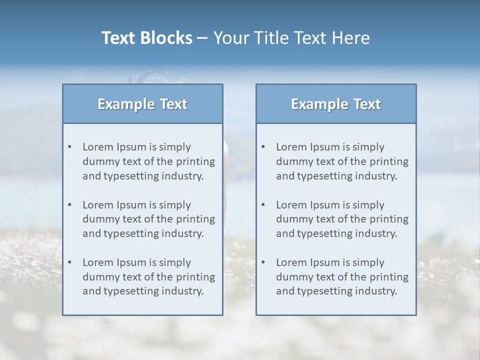 Field Laughing Woman PowerPoint Template