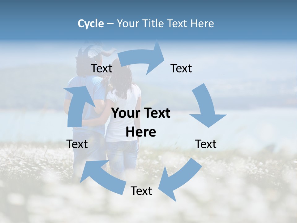 Field Laughing Woman PowerPoint Template