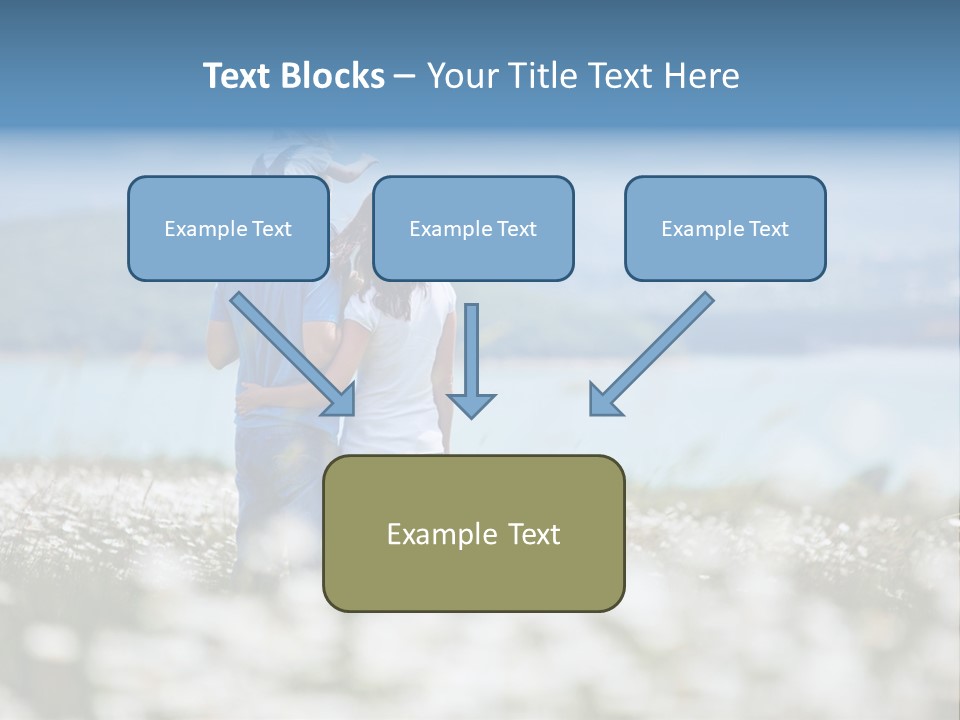 Field Laughing Woman PowerPoint Template