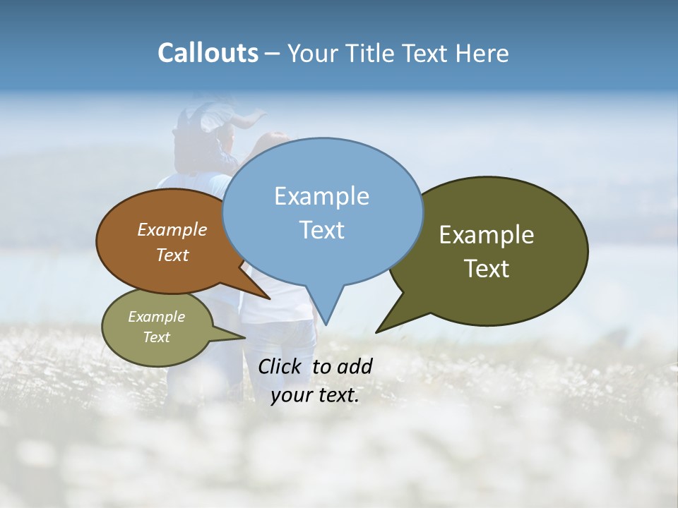 Field Laughing Woman PowerPoint Template