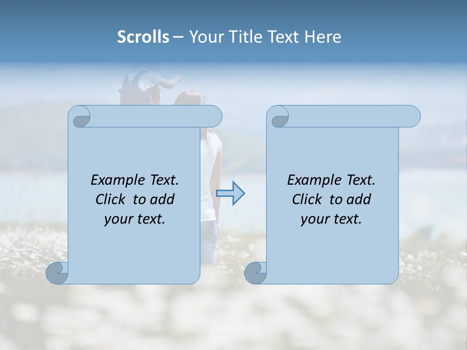 Field Laughing Woman PowerPoint Template