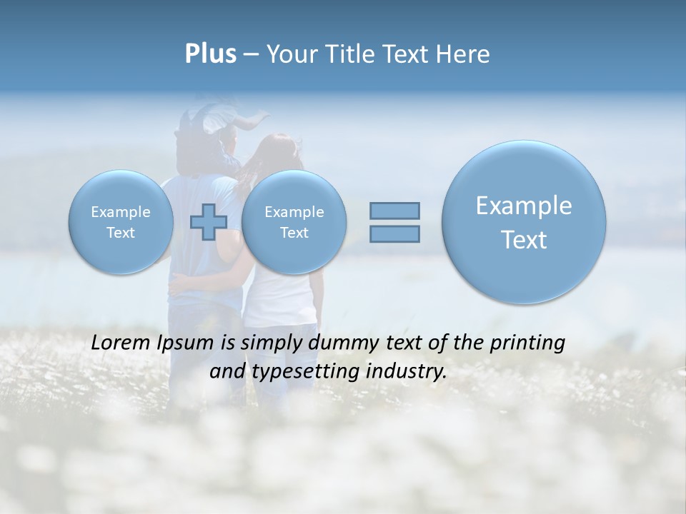 Field Laughing Woman PowerPoint Template