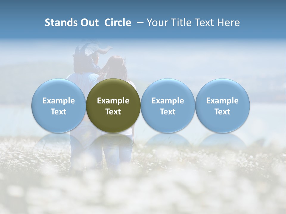 Field Laughing Woman PowerPoint Template