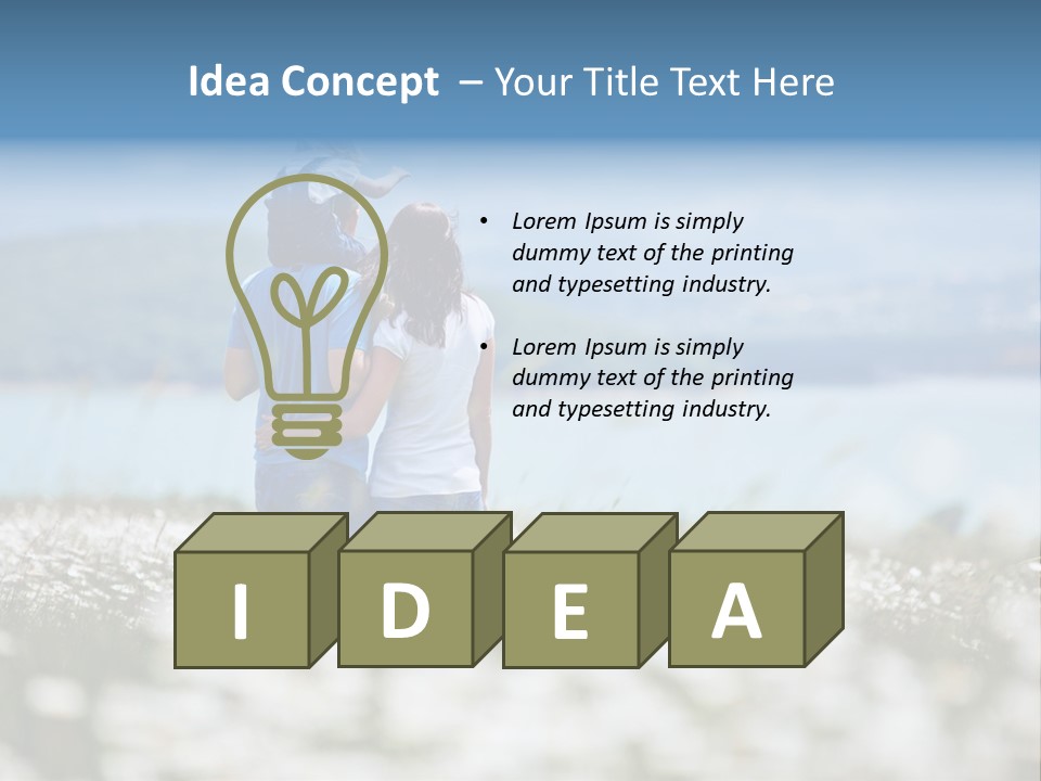 Field Laughing Woman PowerPoint Template