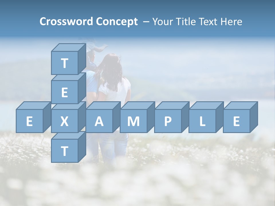 Field Laughing Woman PowerPoint Template