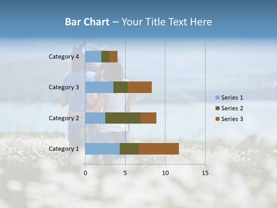 Field Laughing Woman PowerPoint Template