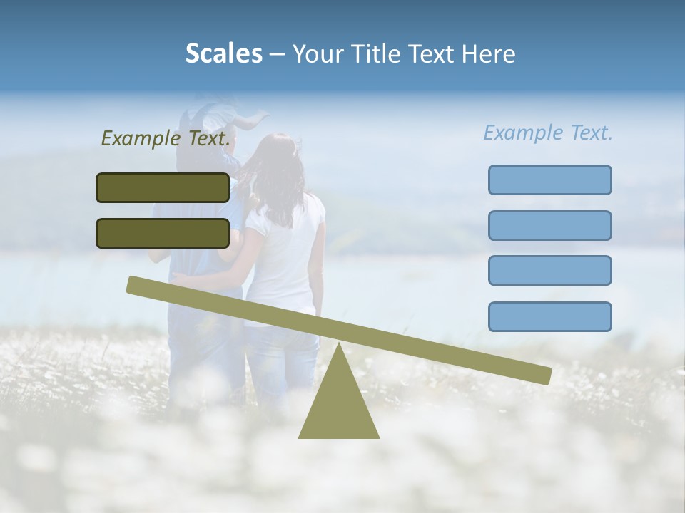 Field Laughing Woman PowerPoint Template