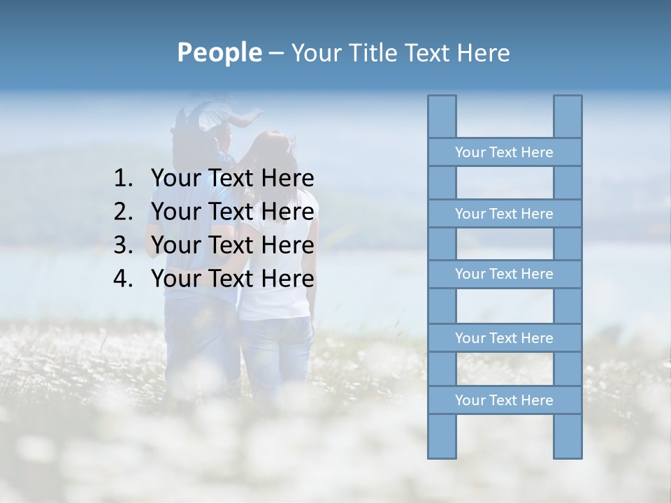 Field Laughing Woman PowerPoint Template