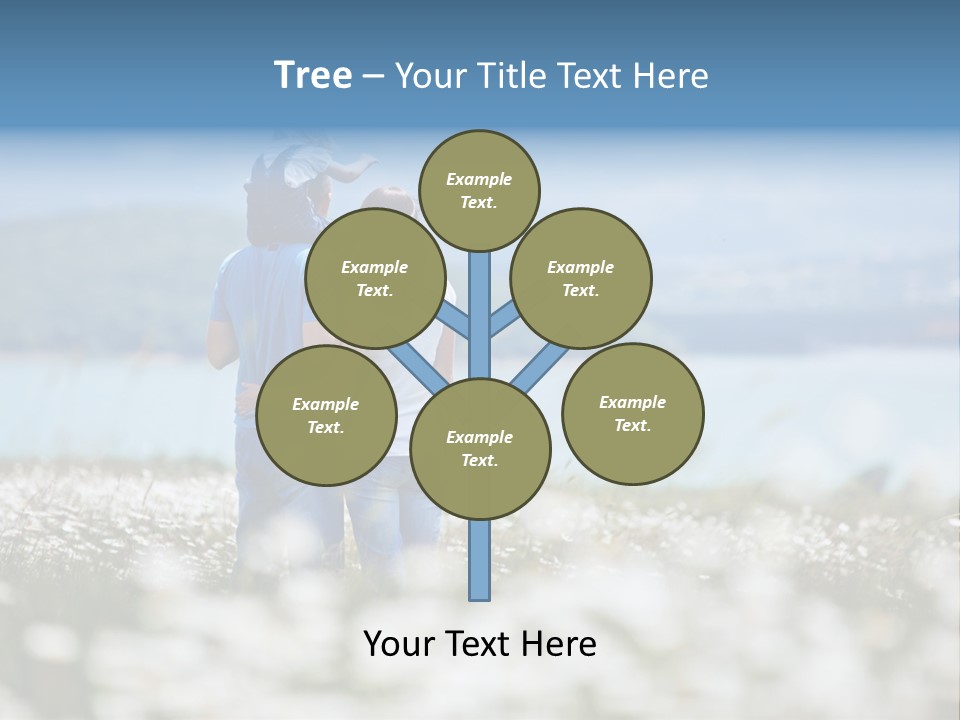 Field Laughing Woman PowerPoint Template