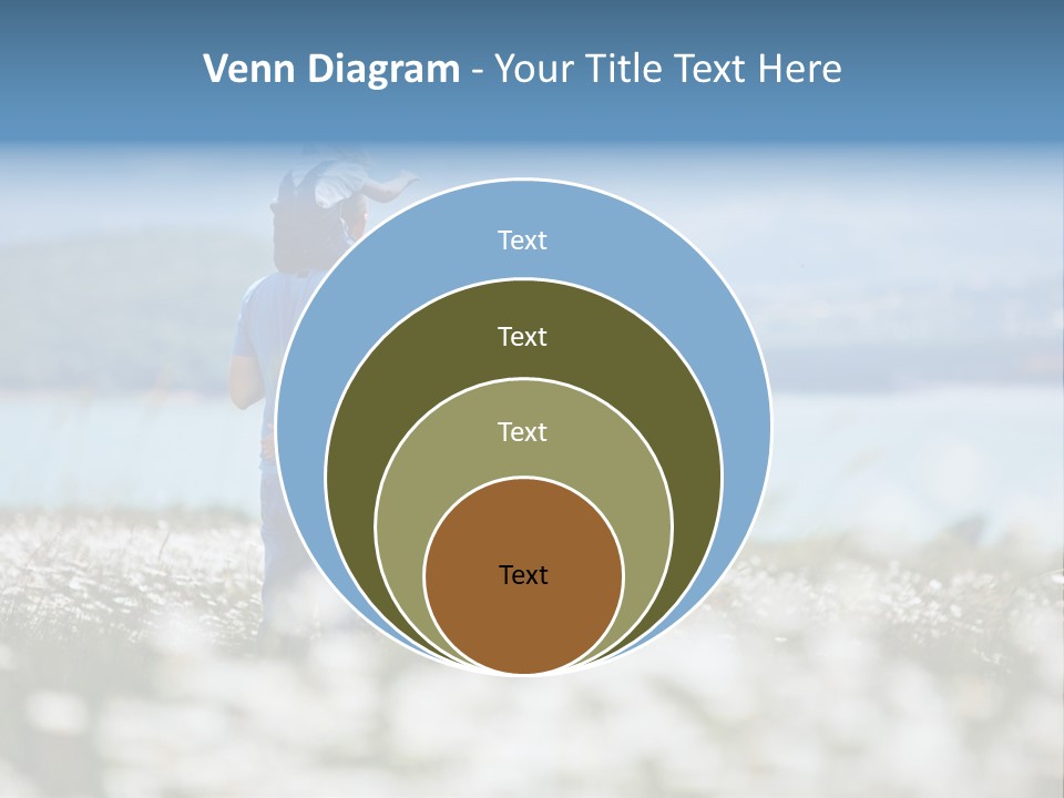 Field Laughing Woman PowerPoint Template