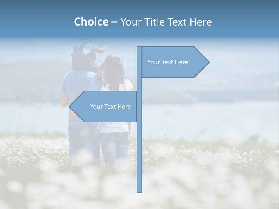 Field Laughing Woman PowerPoint Template