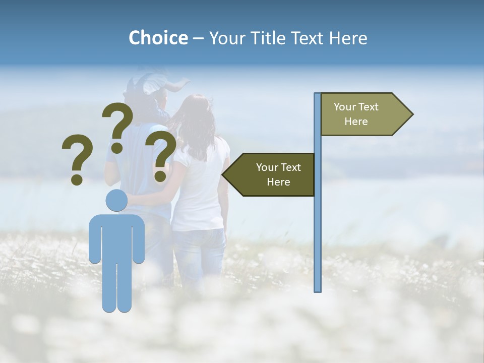 Field Laughing Woman PowerPoint Template