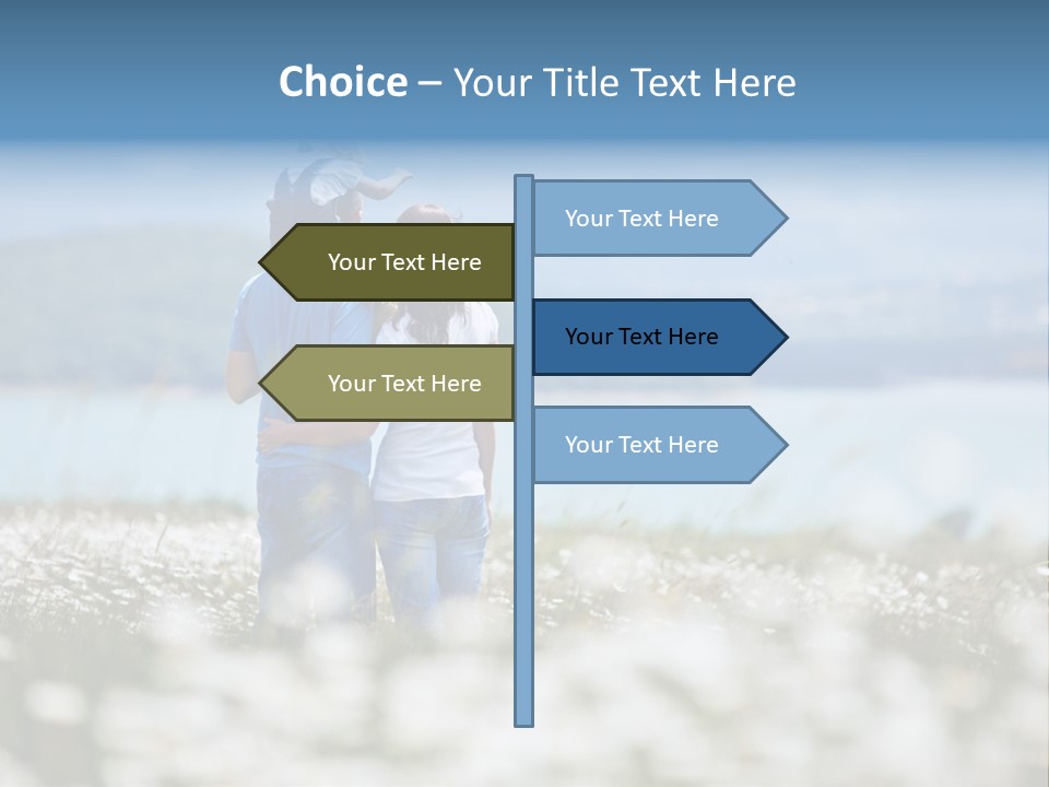 Field Laughing Woman PowerPoint Template