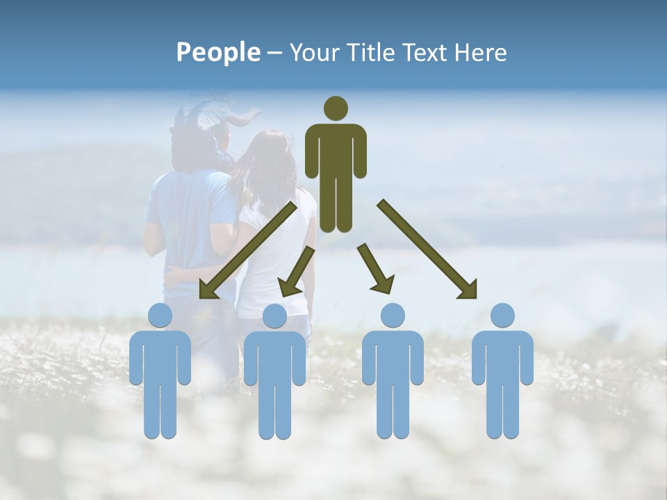 Field Laughing Woman PowerPoint Template