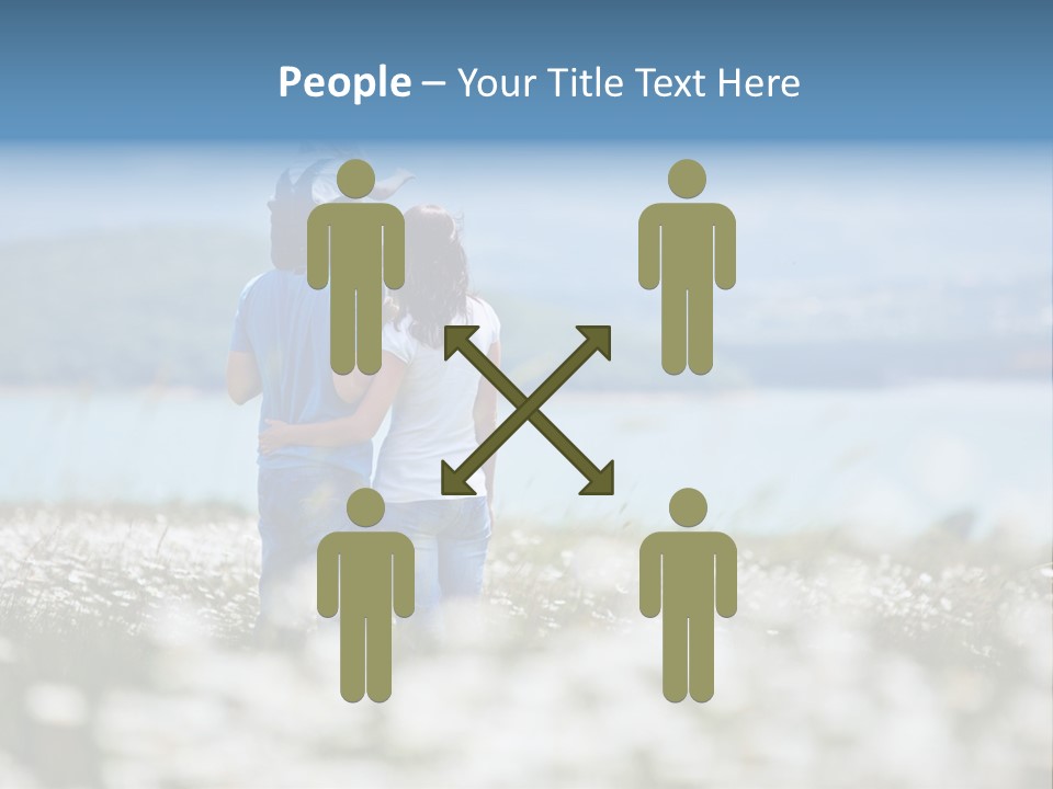 Field Laughing Woman PowerPoint Template