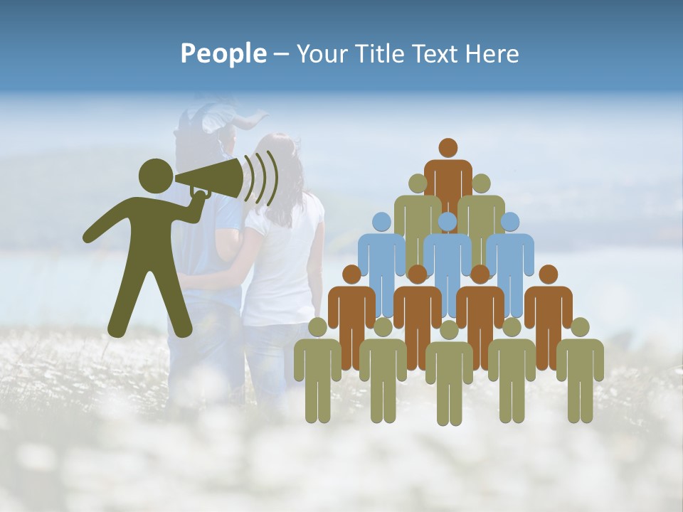 Field Laughing Woman PowerPoint Template