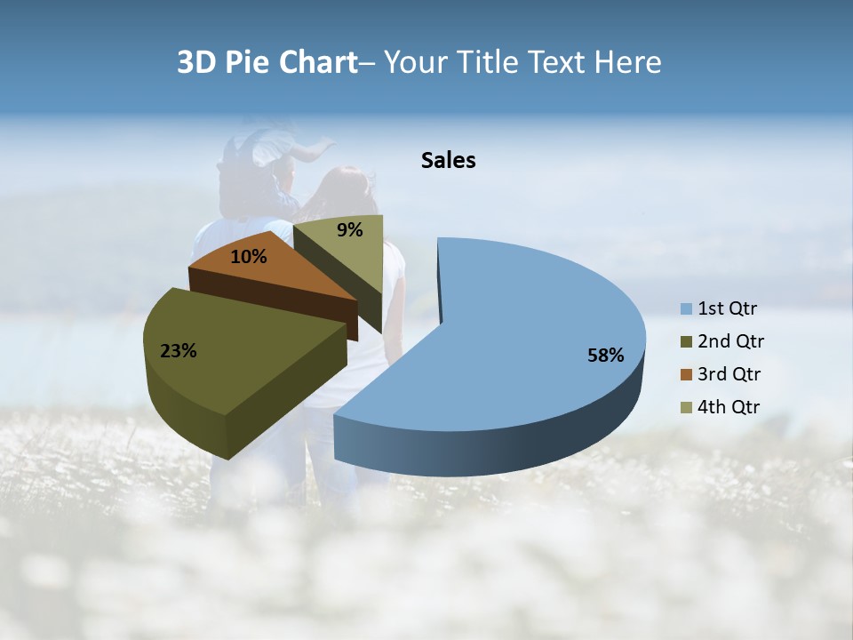 Field Laughing Woman PowerPoint Template