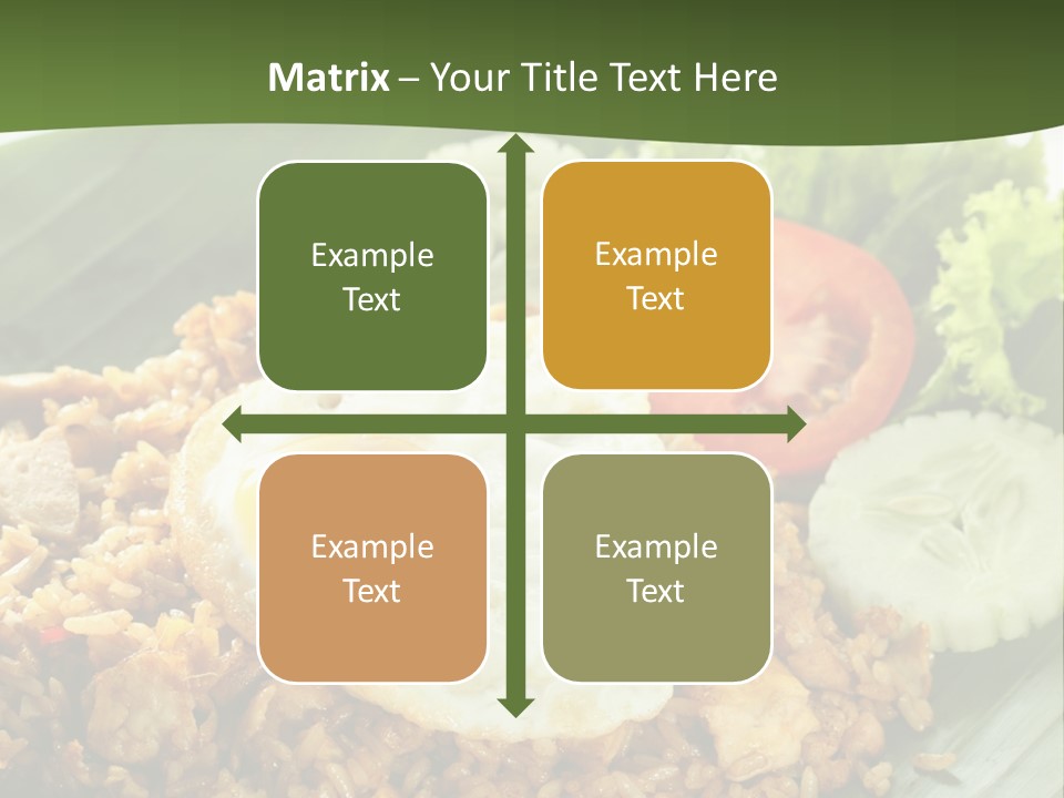 A Plate Of Food With A Fried Egg On Top Of Rice PowerPoint Template