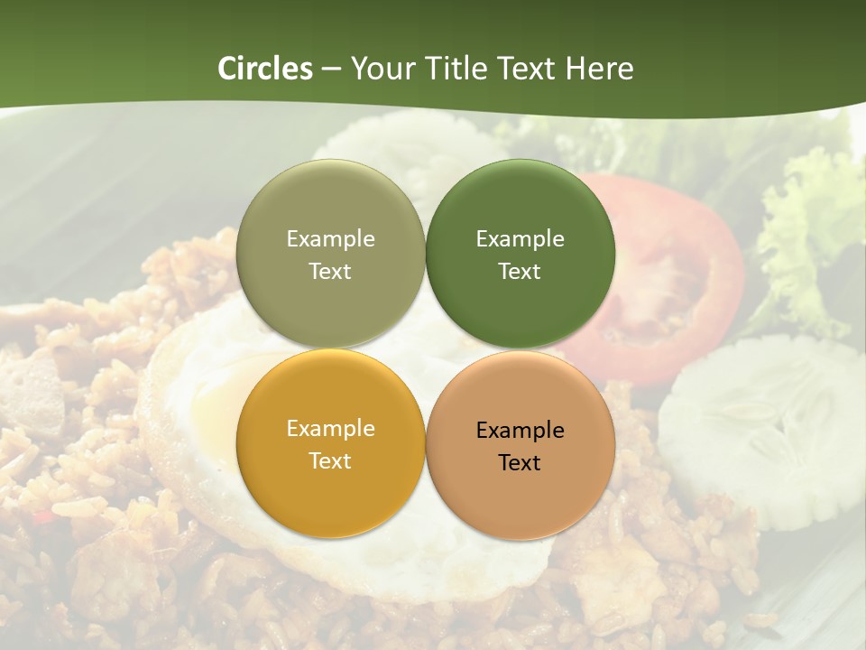 A Plate Of Food With A Fried Egg On Top Of Rice PowerPoint Template