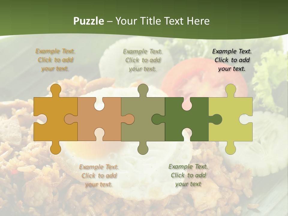 A Plate Of Food With A Fried Egg On Top Of Rice PowerPoint Template