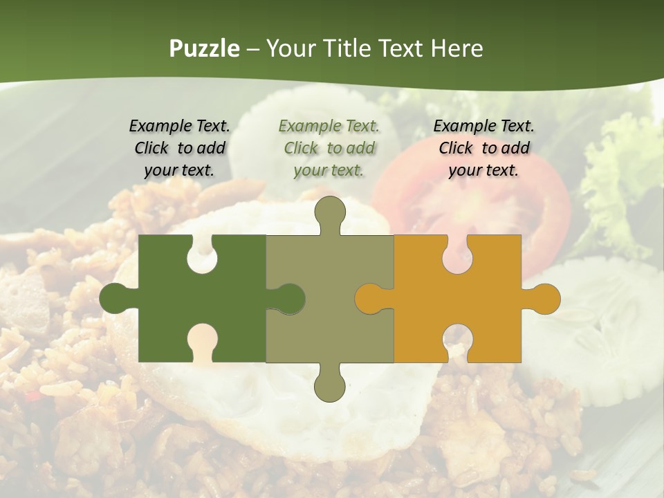 A Plate Of Food With A Fried Egg On Top Of Rice PowerPoint Template