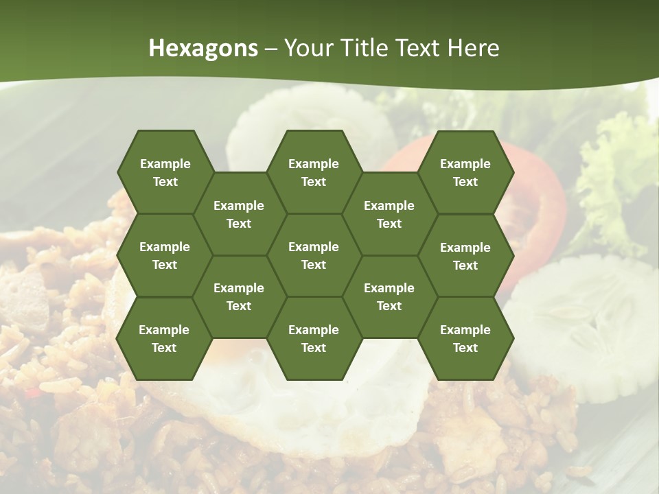 A Plate Of Food With A Fried Egg On Top Of Rice PowerPoint Template