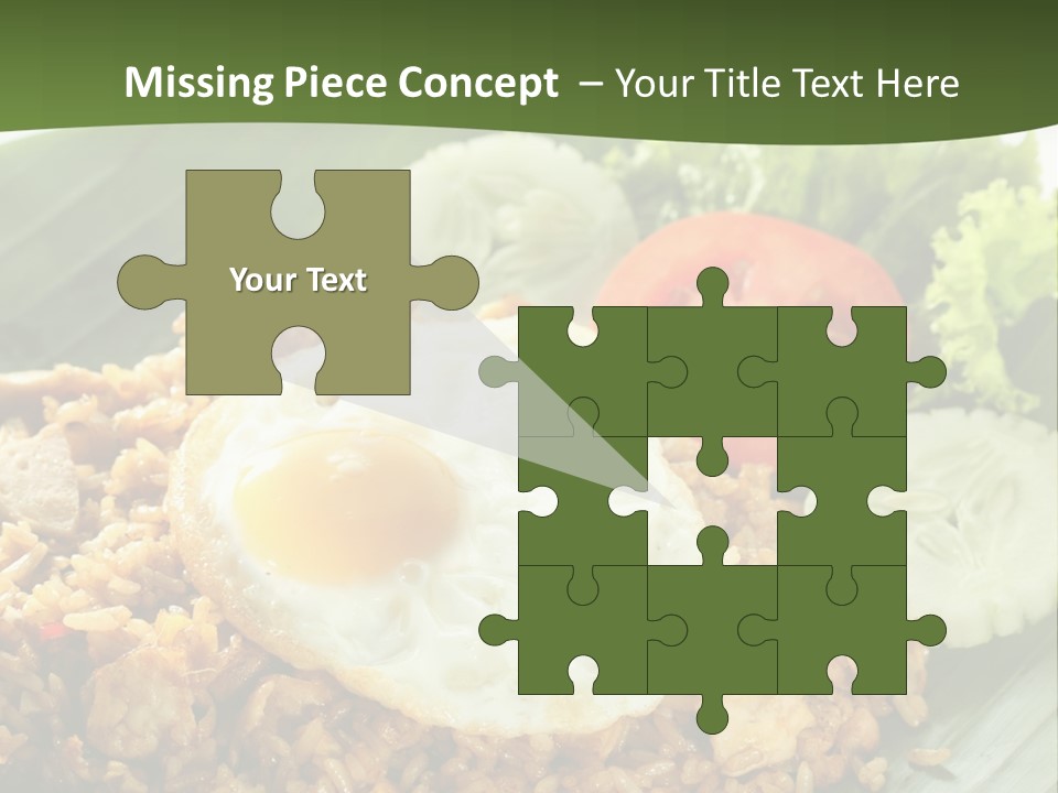 A Plate Of Food With A Fried Egg On Top Of Rice PowerPoint Template