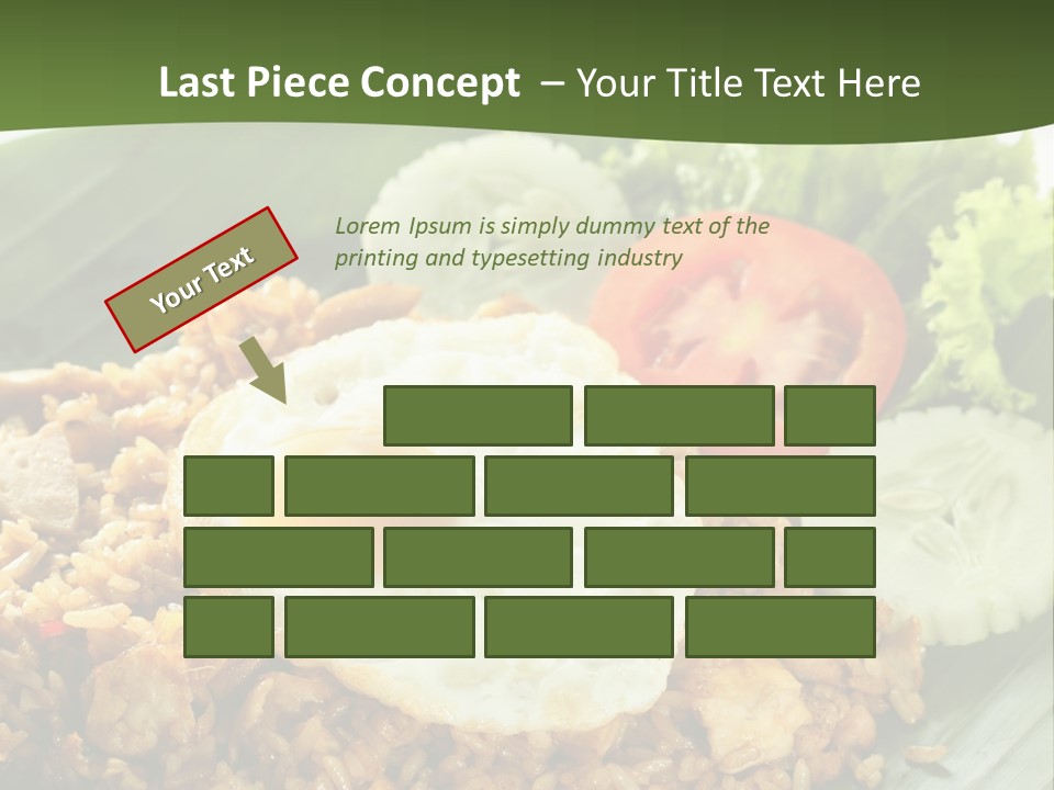 A Plate Of Food With A Fried Egg On Top Of Rice PowerPoint Template